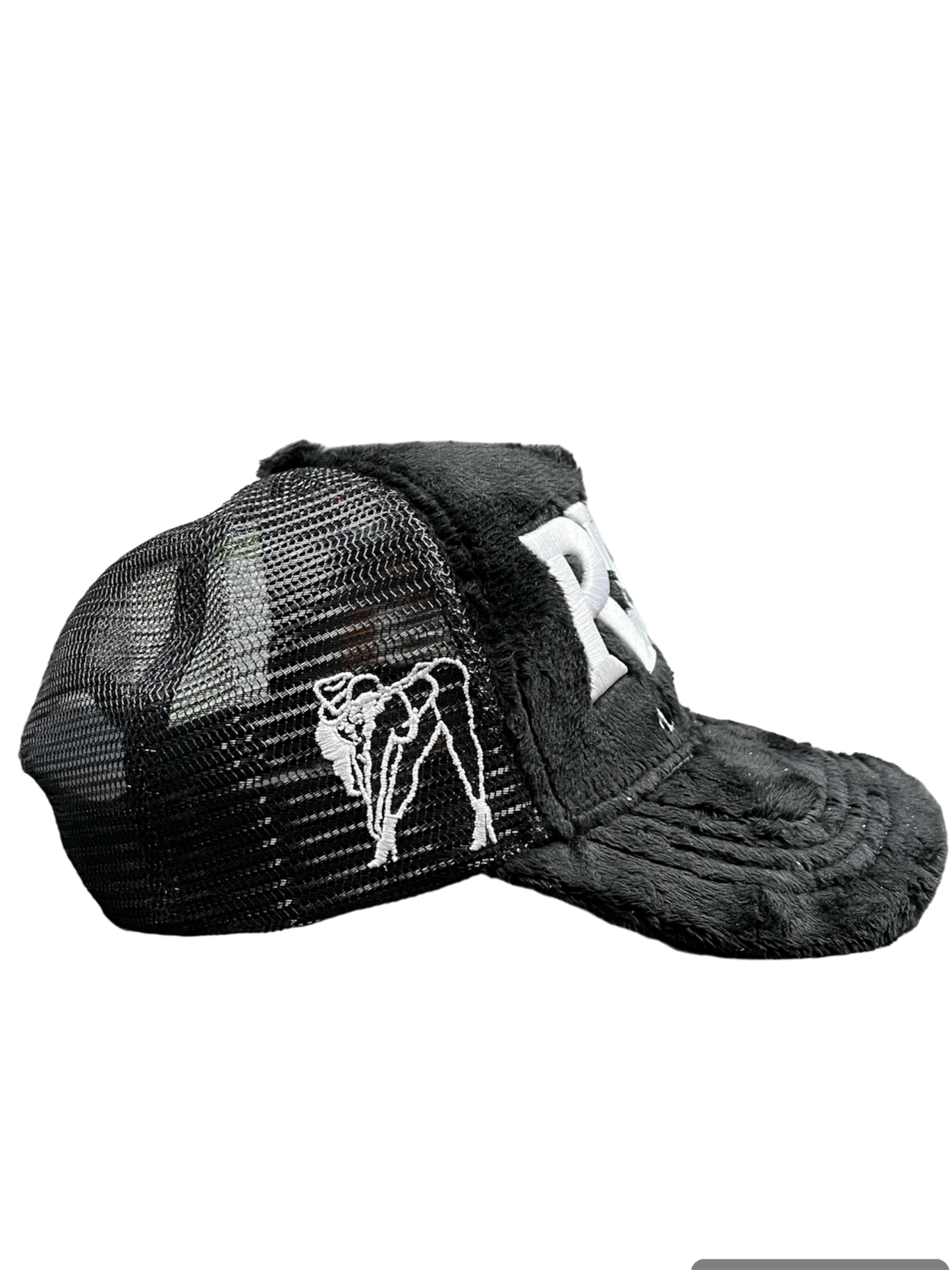 “MY EXS TREASURE” BLACK RISC MOHAIR TRUCKER CAP